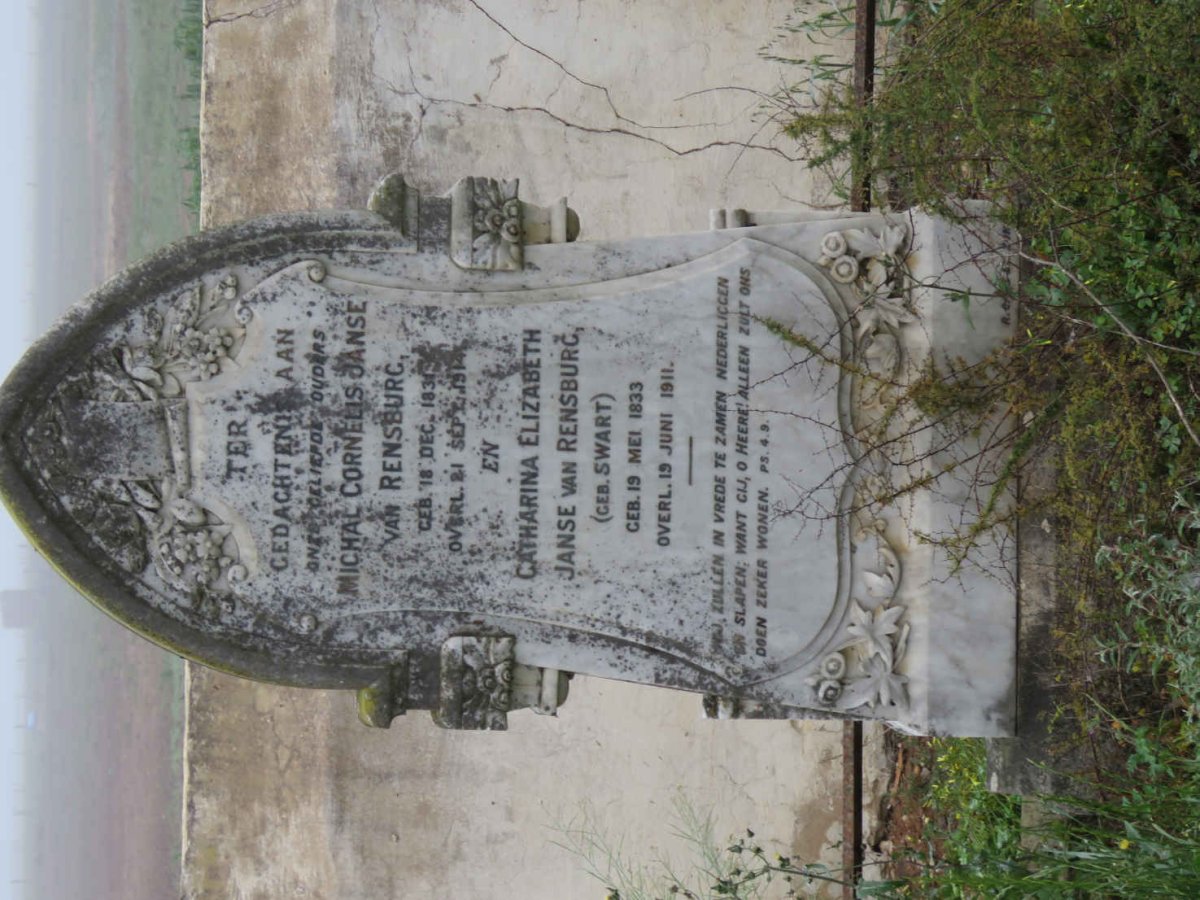 RENSBURG Michal Cornelis, Janse van 1831-1914 &amp; Catharina Elizabeth SWART 1833-1911 
