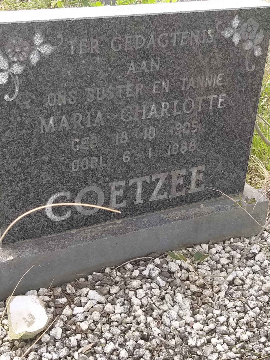 COETZEE Maria Charlotte 1905-1988