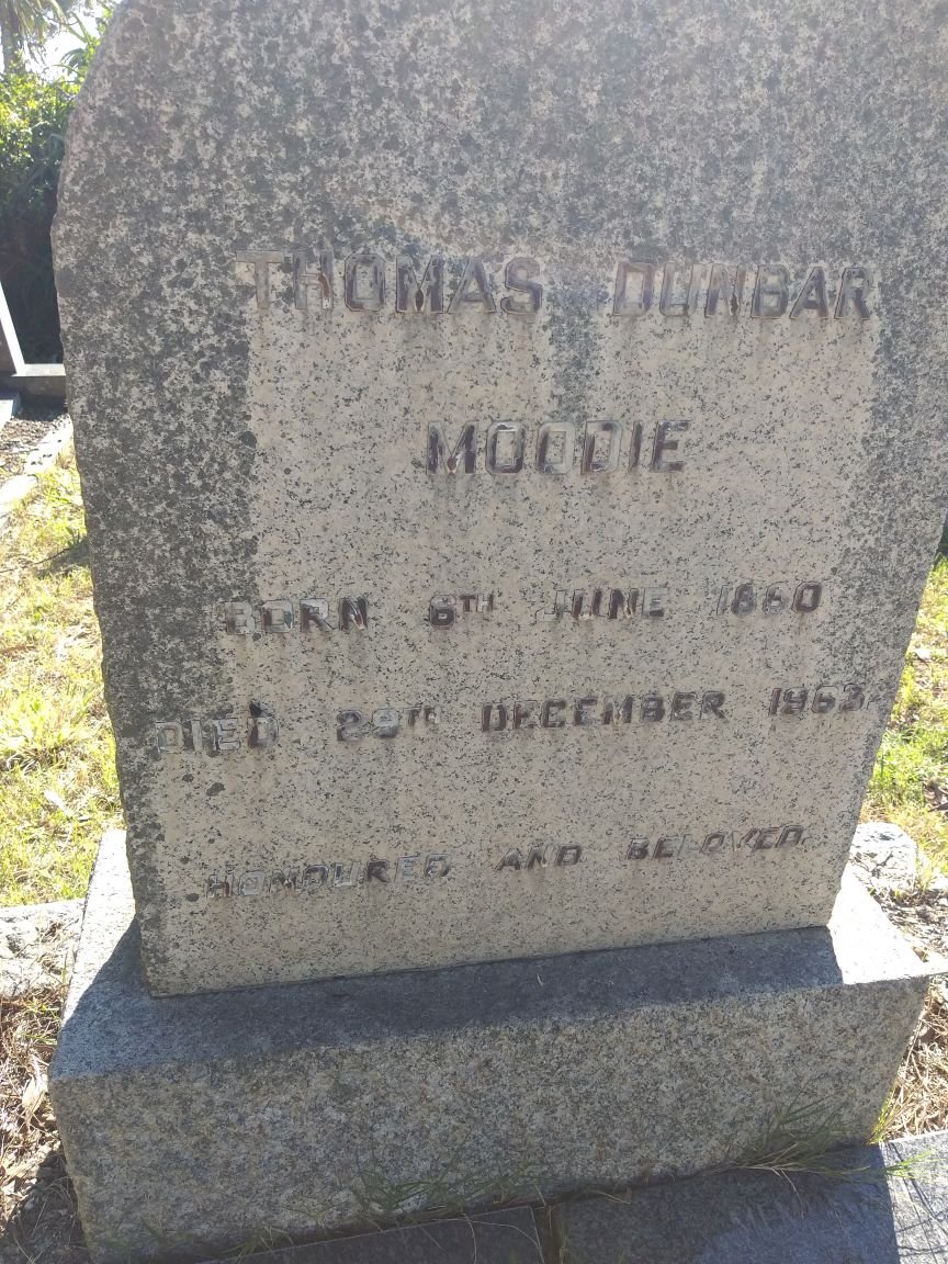 MOODIE Thomas Dunbar 1880-1963