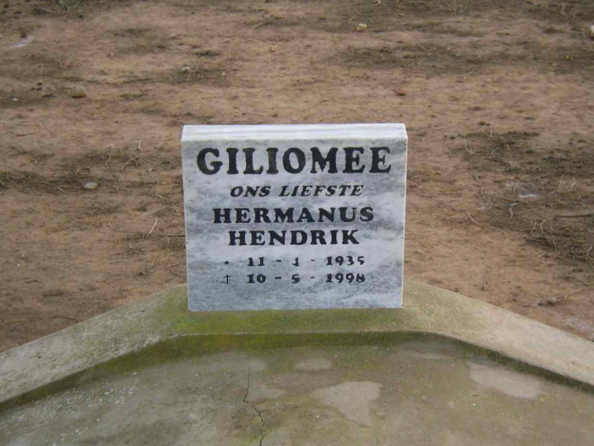 GILIOMEE Hermanus Hendrik 1935-1998
