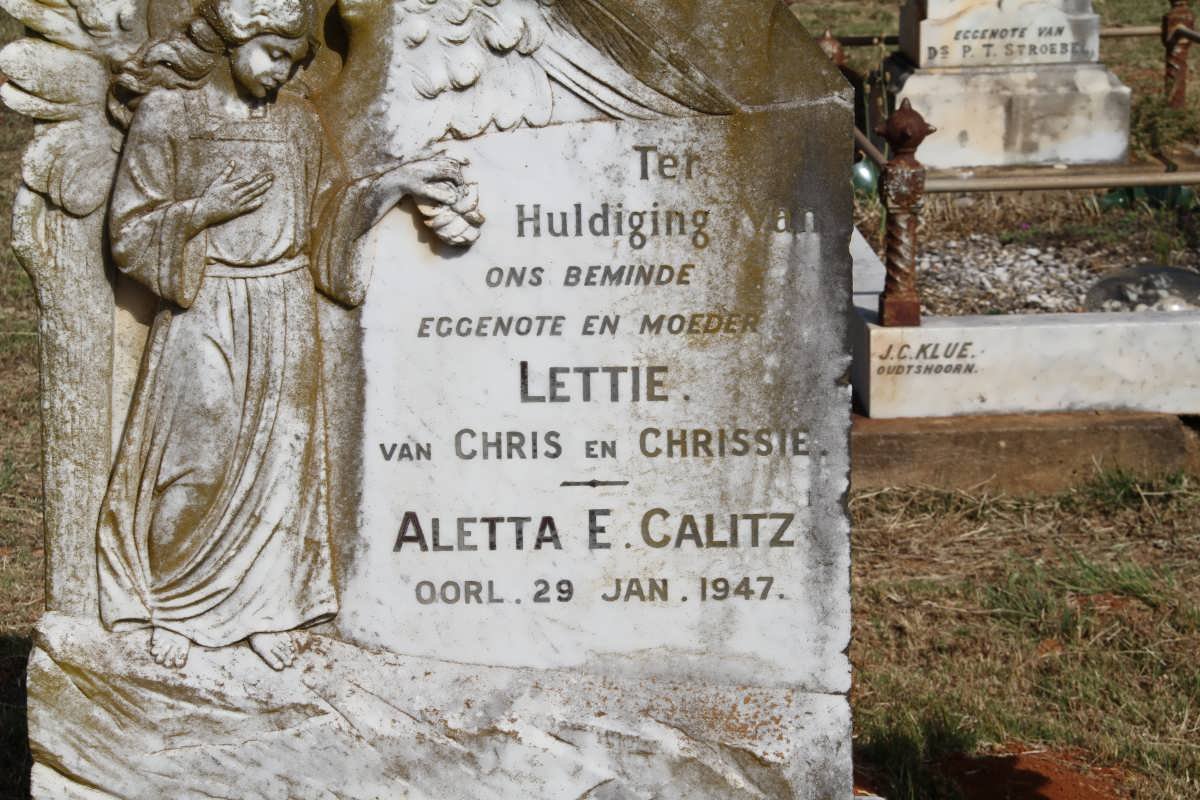 CALITZ Aletta E. -1947