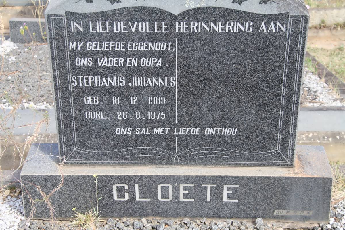 CLOETE Stephanus Johannes 1909-1975