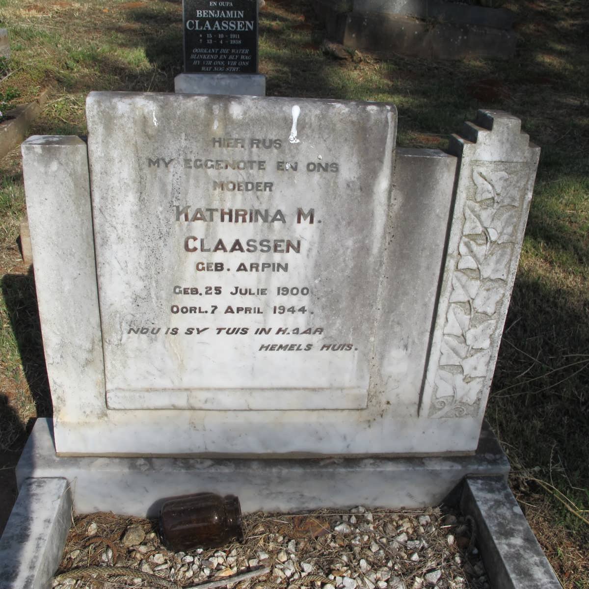 CLAASSEN Kathrina M. nee ARPIN 1900-1944