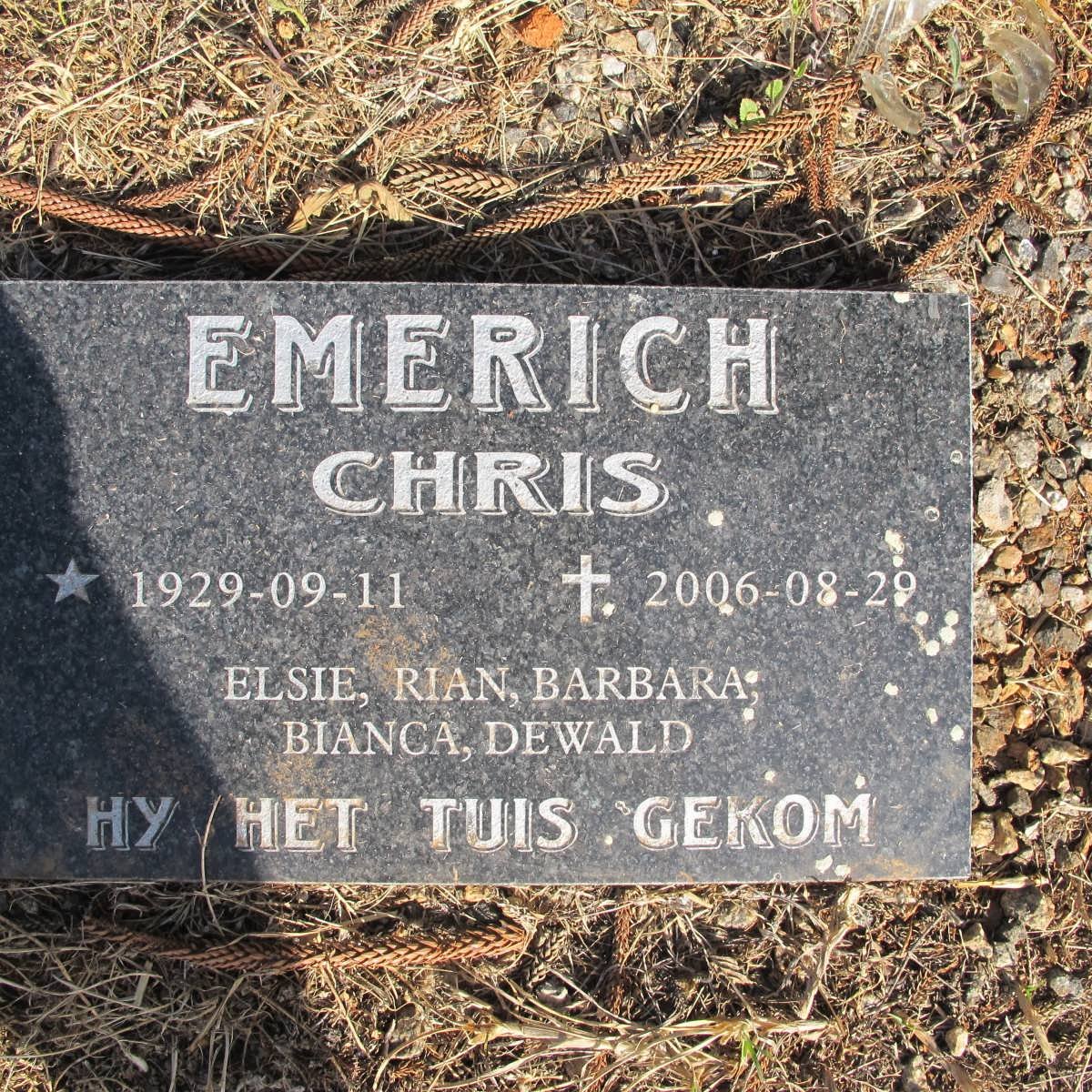 EMMRICH Chris 1929-2006