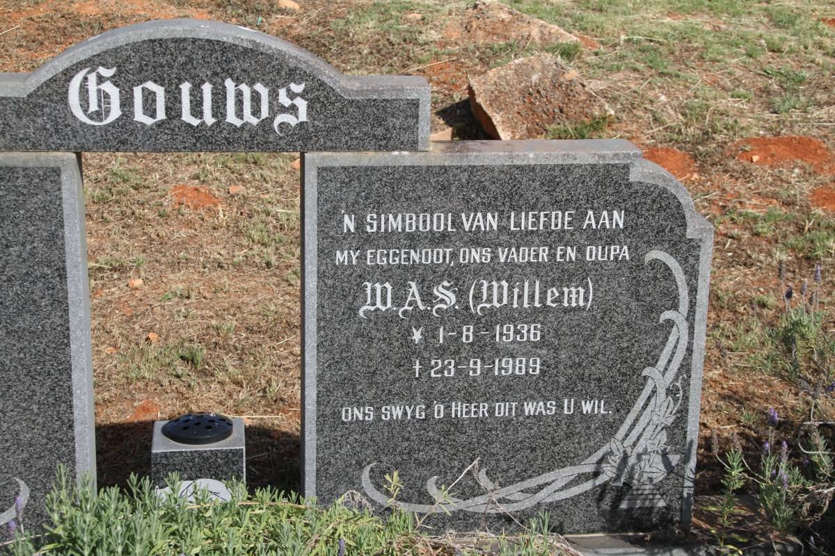 GOUWS W.A.S 1936-1989