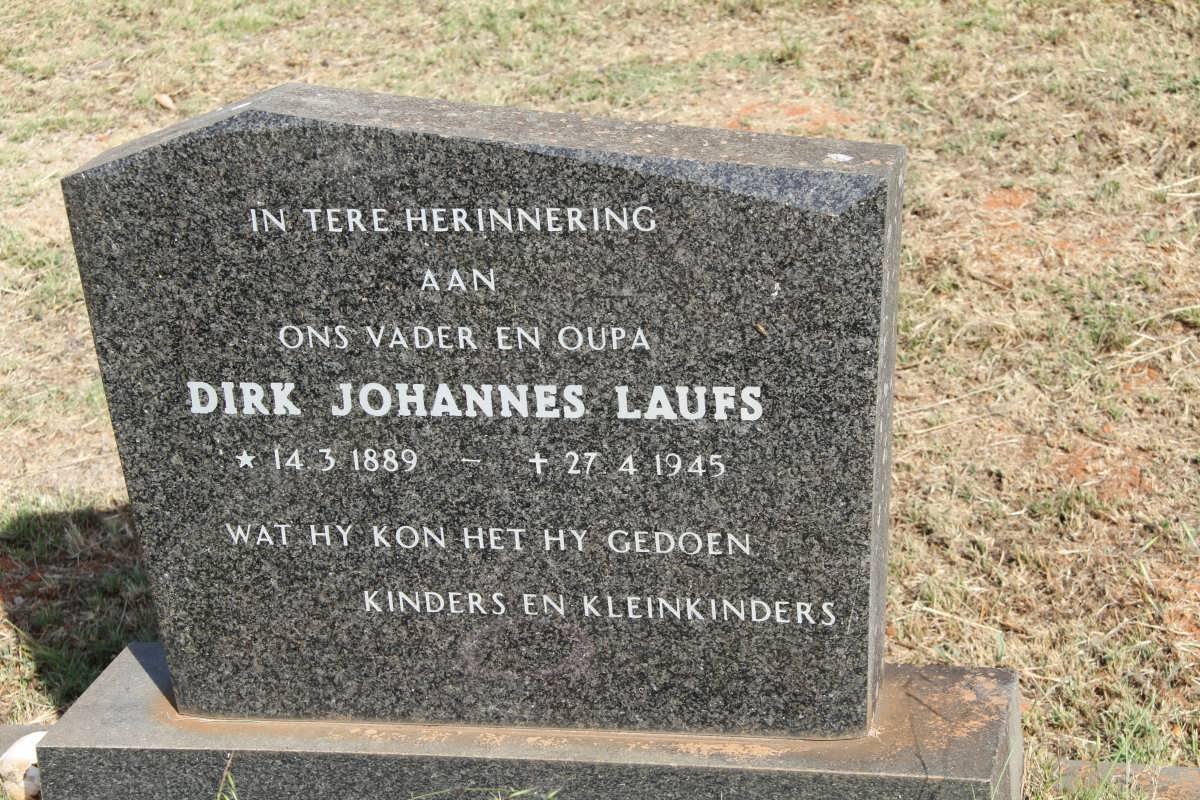 LAUFS Dirk Johannes 1889-1945