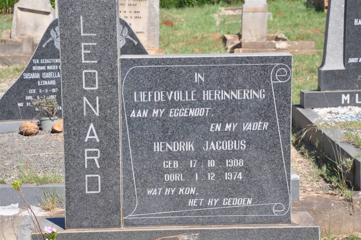 LEONARD Hendrik Jacobus 1908-1974