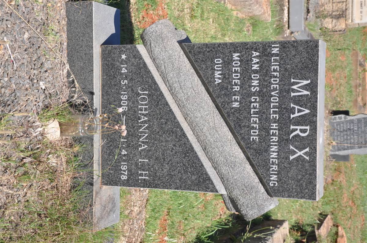 MARX Johanna I.H. 1906-1978