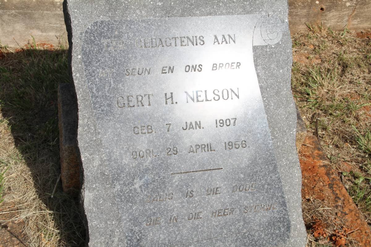 NELSON Gert H. 1907-1956