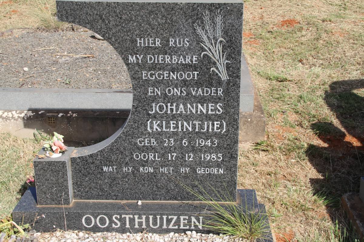 OOSTHUIZEN Johannes 1943-1985