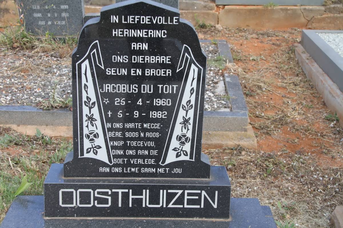 OOSTHUIZEN Jacobus du Toit 1960-1982