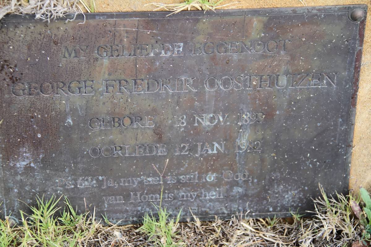 OOSTHUIZEN George Fredrik 1893-1982