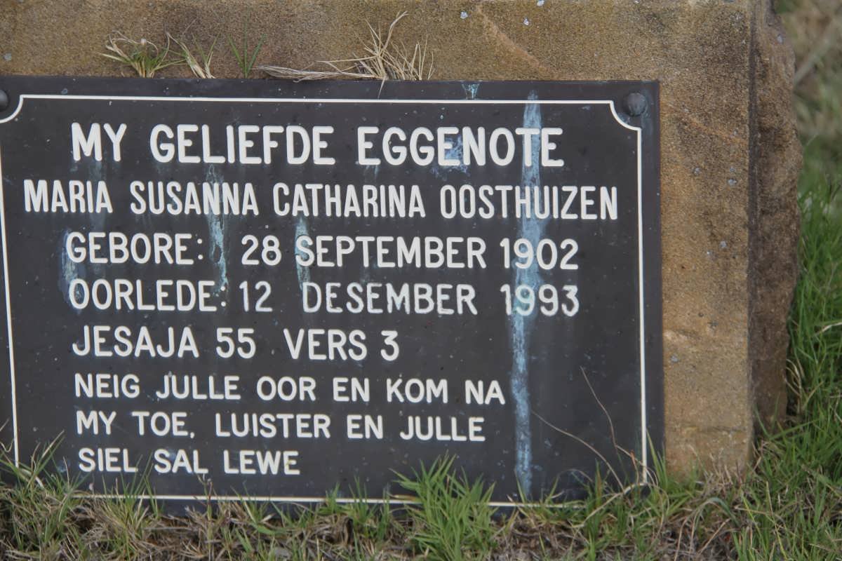 OOSTHUIZEN Maria Susanna Catharina 1902-1993
