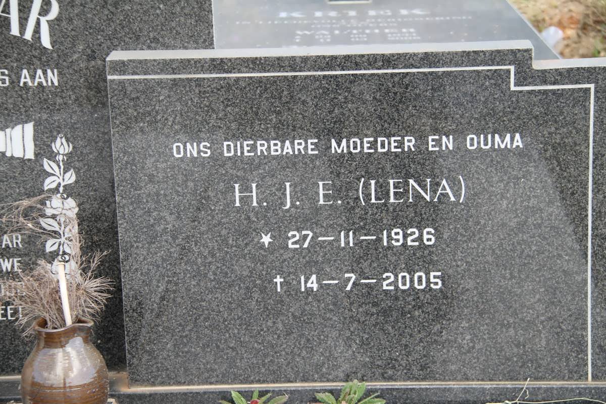 PIENAAR H.J.E. 1926-2005