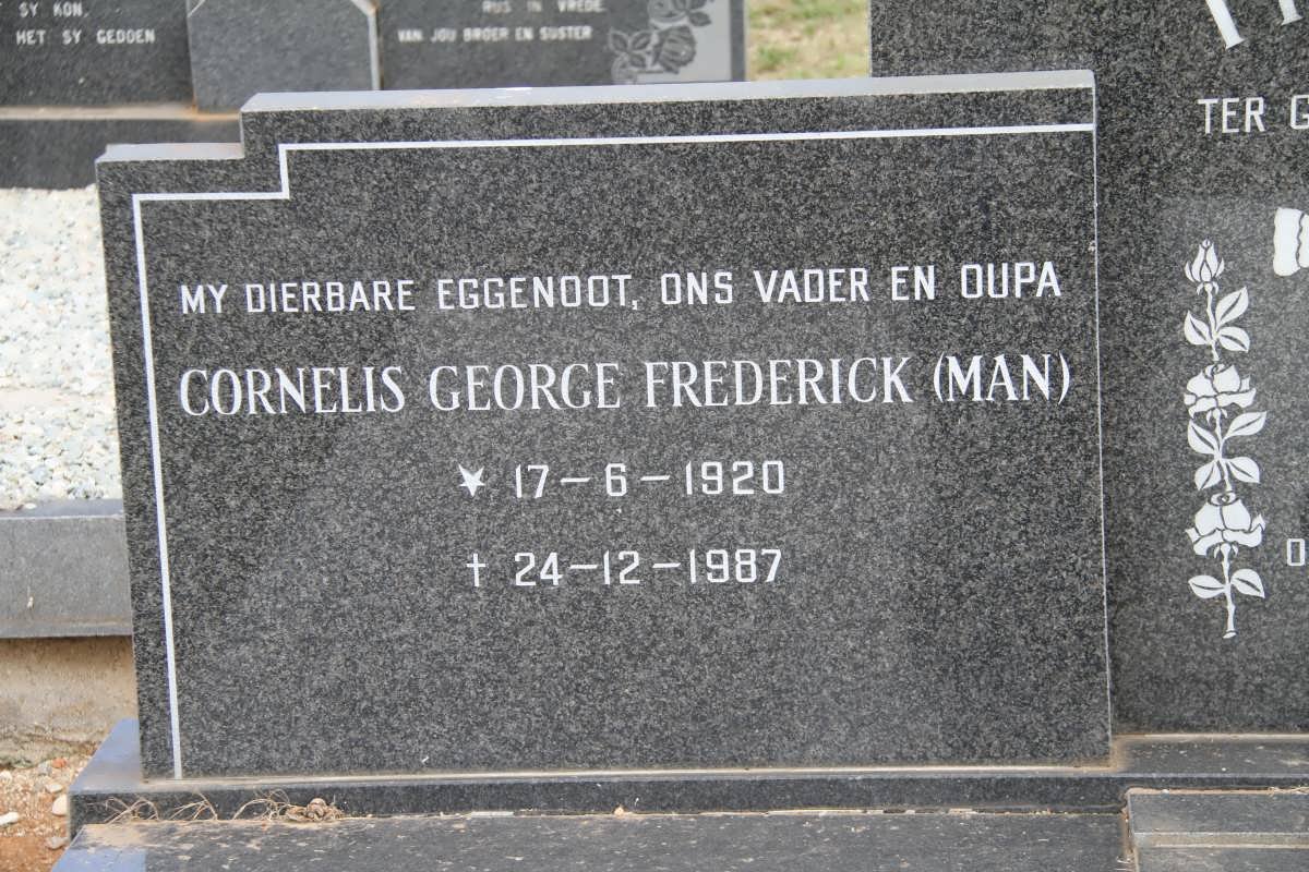 PIENAAR Cornelis George Frederick 1920-1987