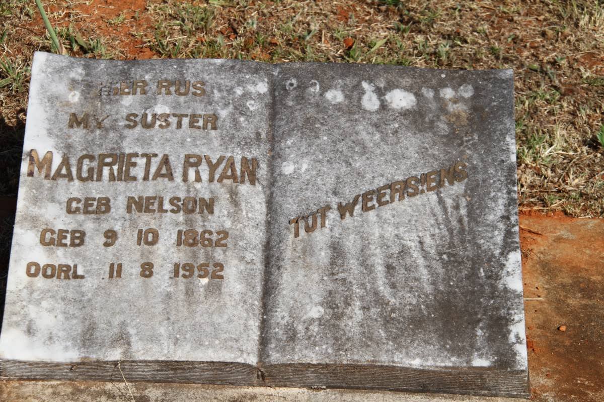 RYAN Magrieta nee NELSON 1862-1952