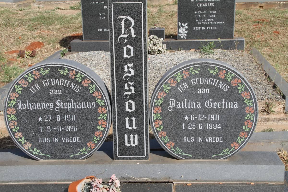 ROSSOUW Johannes Stephanus 1911-1996 &amp; Dailina Gertina 1911-1994