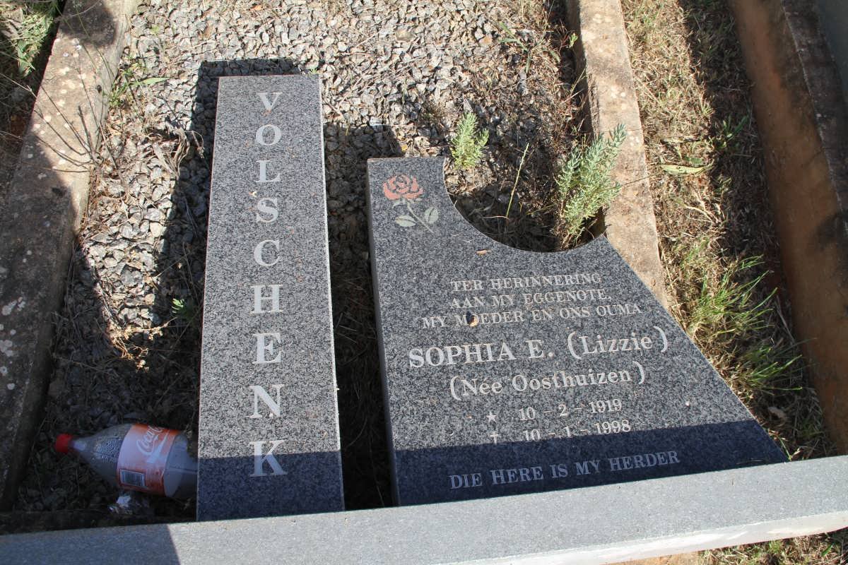 VOLSCHENK Sophia E. nee OOSTHUIZEN 1919-1998