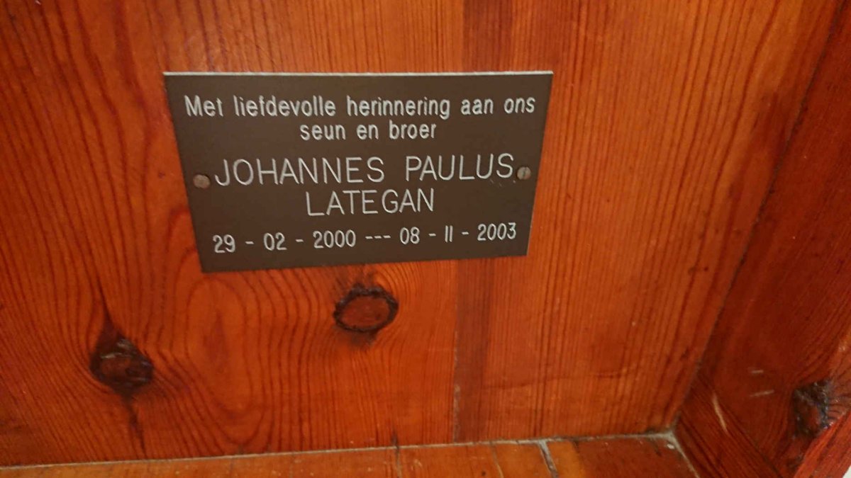 LATEGAN Johannes Paulus 2000-2003