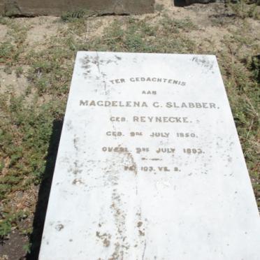 SLABBER Magdelena C. nee REYNECKE 1850-1893