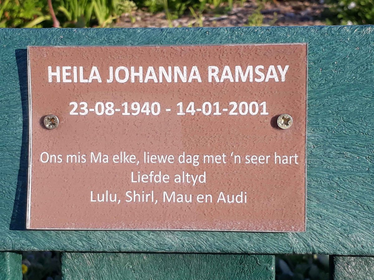 BISSET Colin Thomas 1930-2016 :: RAMSAY Donald Graham 1937-2007 &amp; Heila Johanna 1940-2001