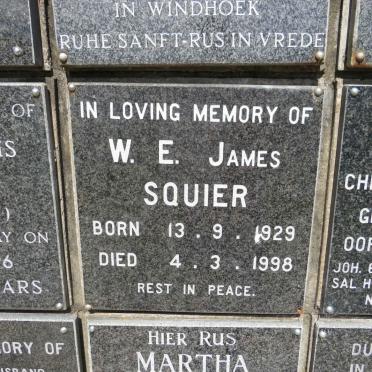 SQUIER W.E. James 1929-1998