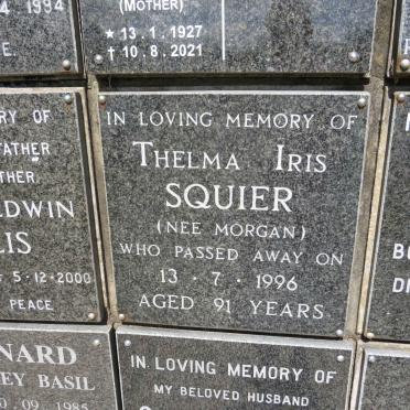 SQUIER Thelma Iris nee MORGAN -1996