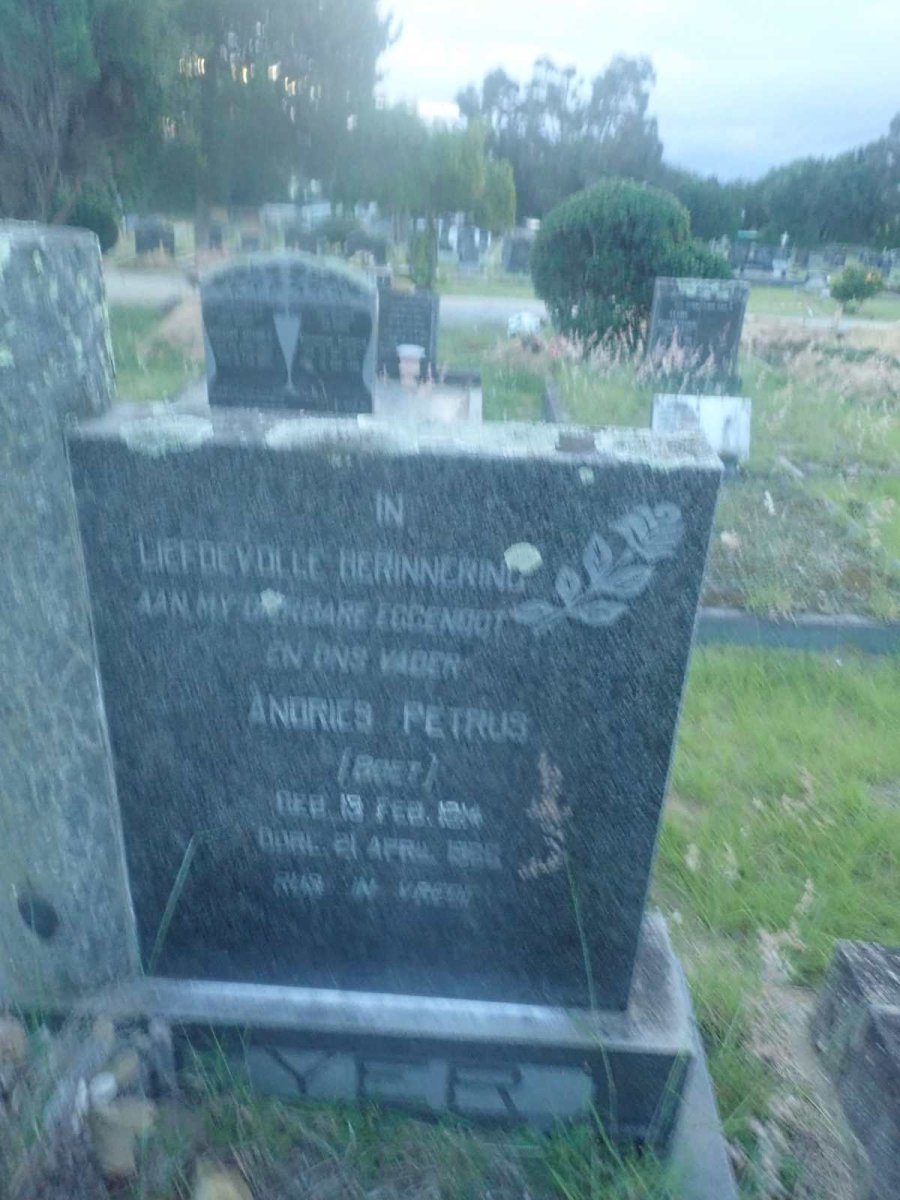 ?YER Andries Petrus 19?-19?