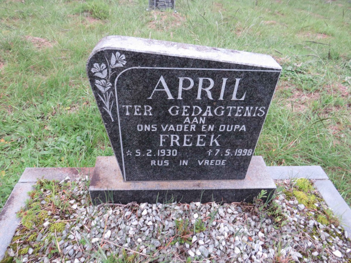 APRIL Freek 1930-1998