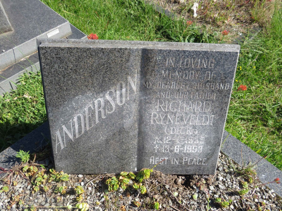 ANDERSON Richard Ryneveldt 1935-1993