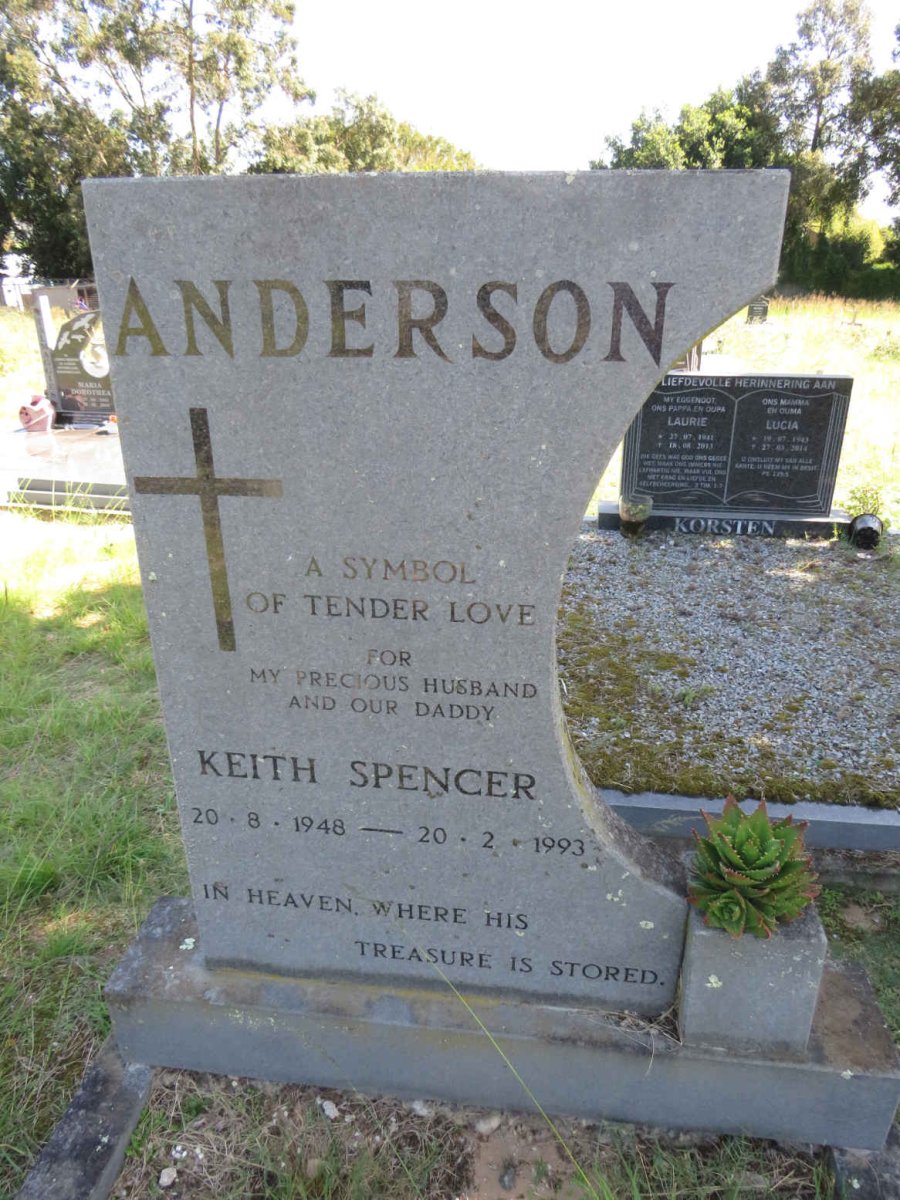 ANDERSON Keith Spencer 1948-1993