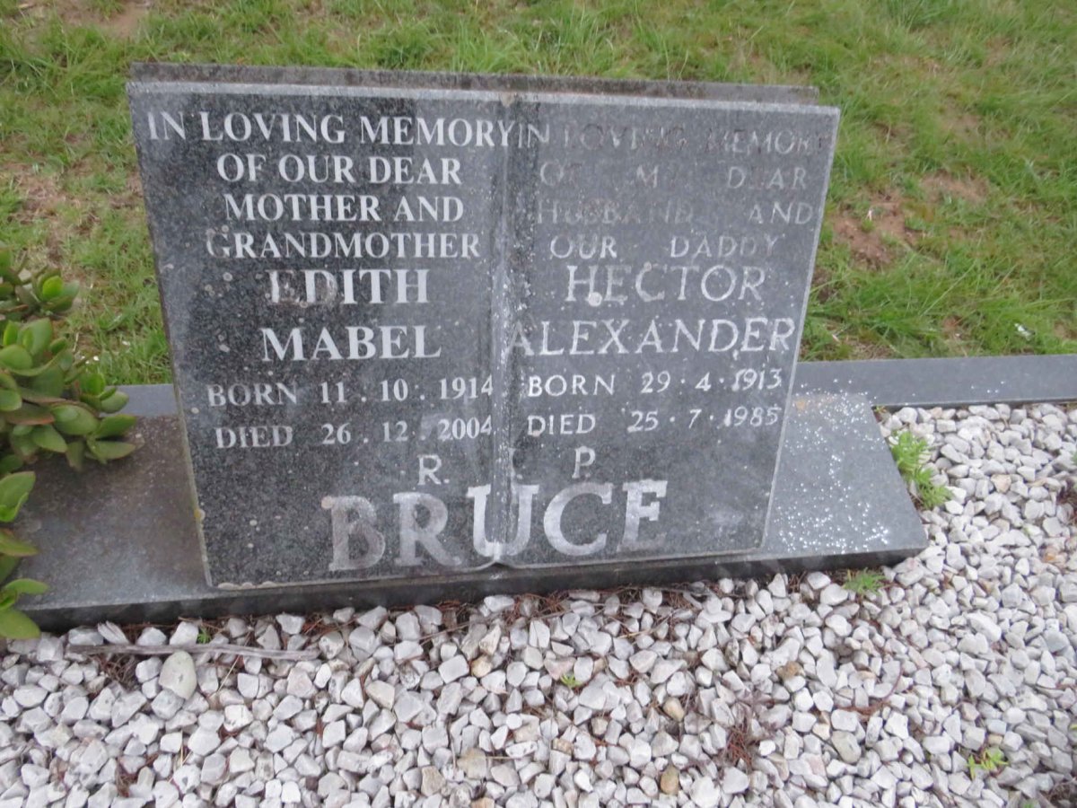 BRUCE Hector Alexander 1913-1985 & Edith Mabel 1914-2004