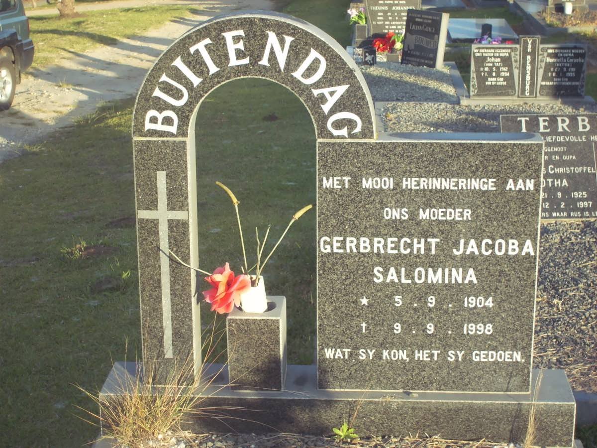 BUITENDAG Gerbrecht Jacoba Salomina 1904-1998