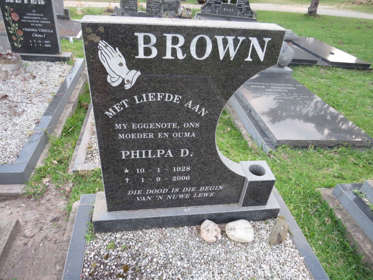 BROWN Philpa D. 1928-2006