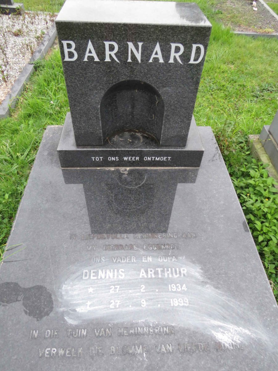 BARNARD Dennis Arthur 1934-1999