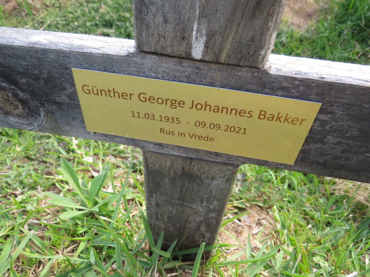 BAKKER Gunther George Johannes 1935-2021