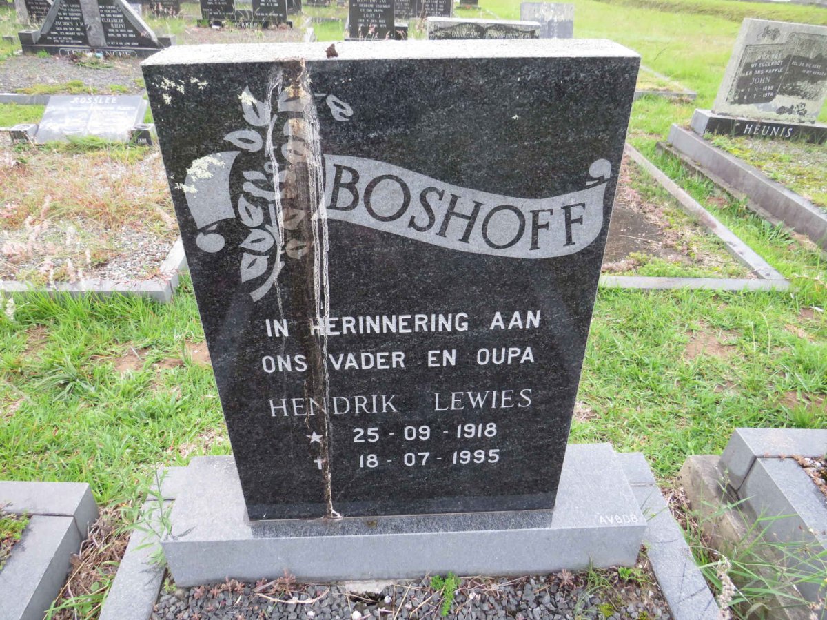 BOSHOFF Hendrik Lewies 1918-1995