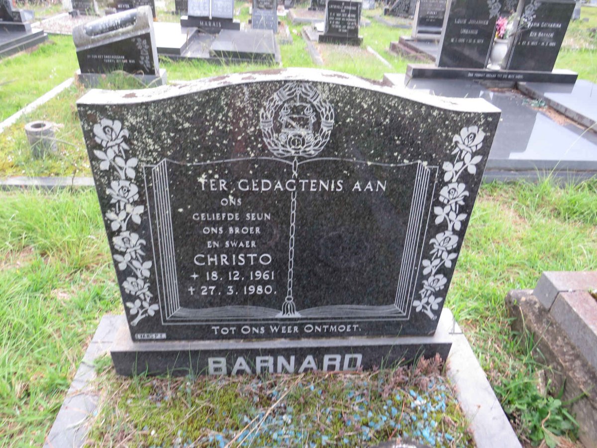 BARNARD Christo 1961-1980