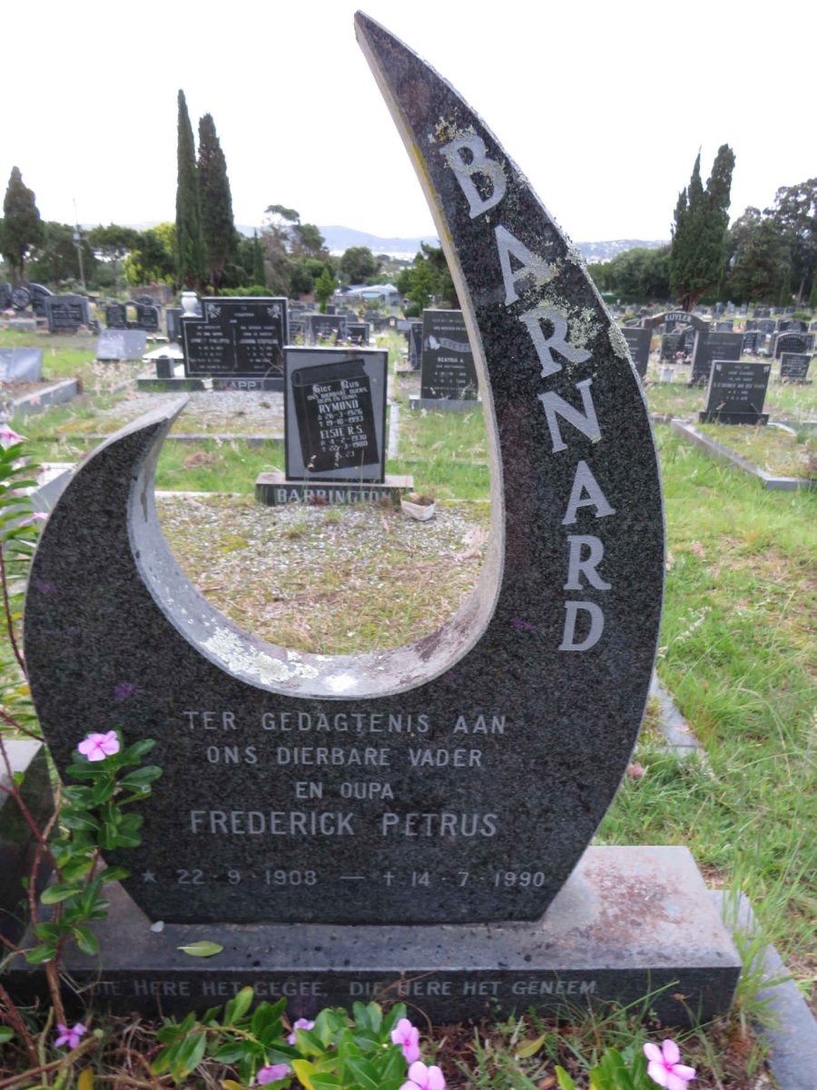 BARNARD Frederick Petrus 1908-1990