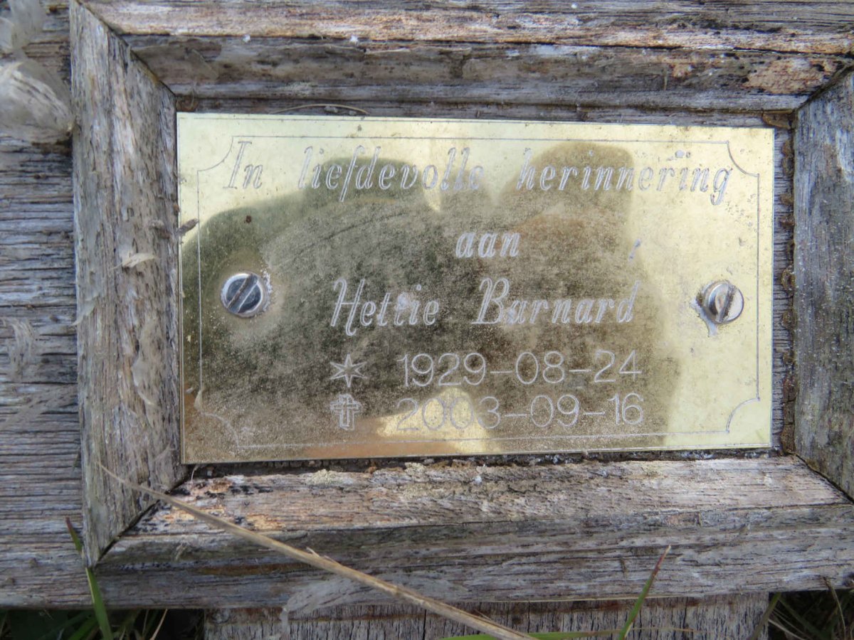 BARNARD Hettie 1929-2003