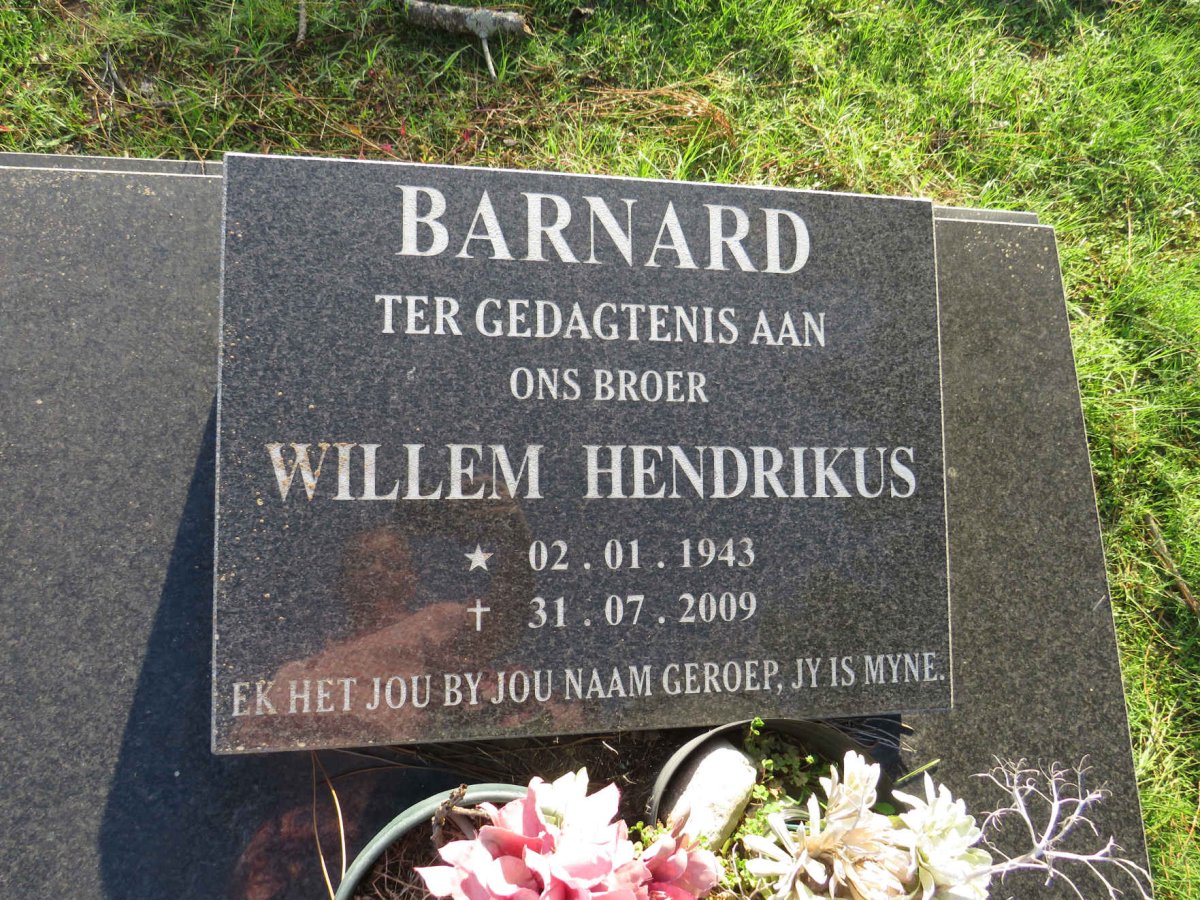 BARNARD Willem Hendrikus 1943-2009