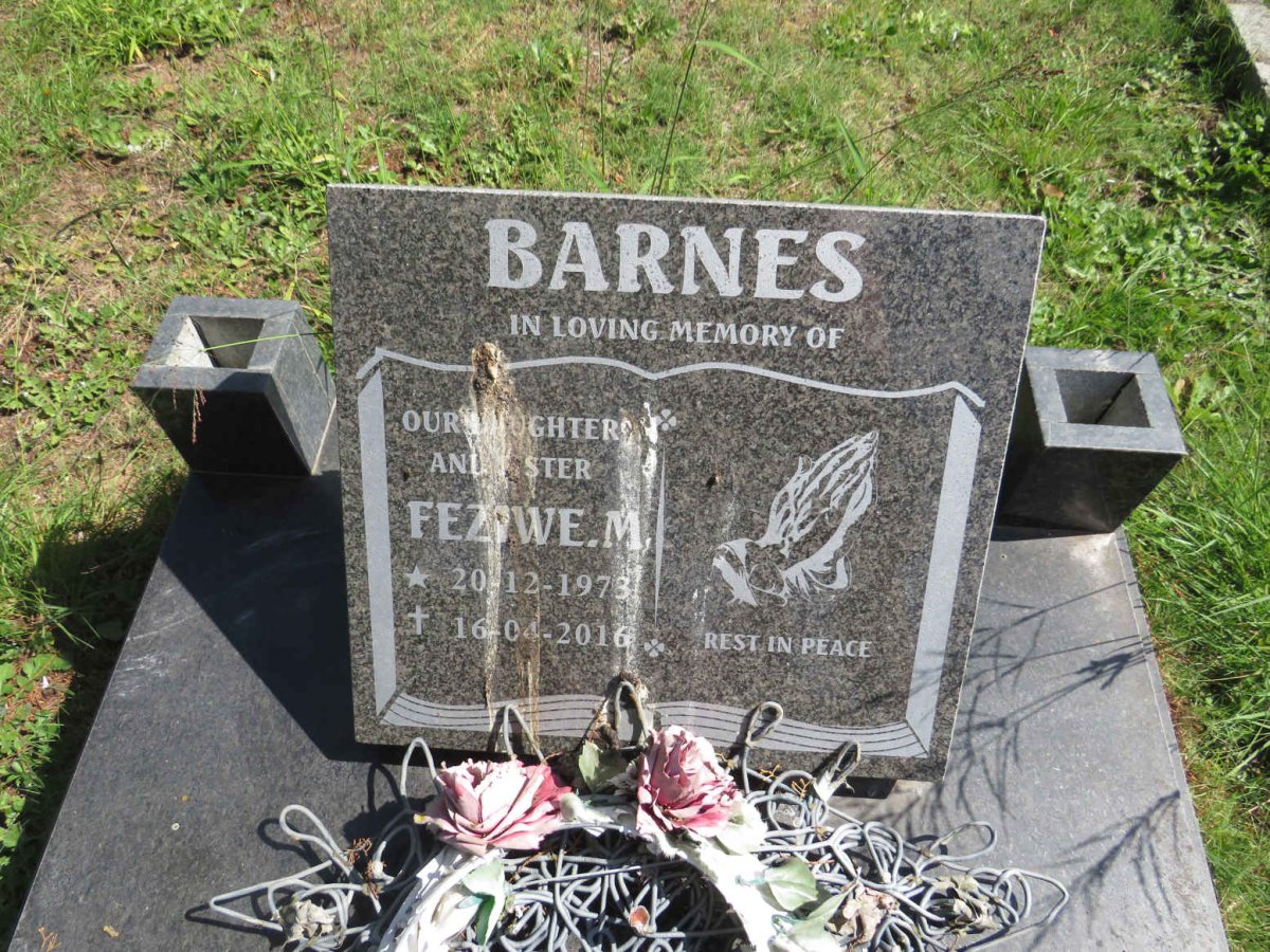 BARNES Feziwe M. 1973-2016