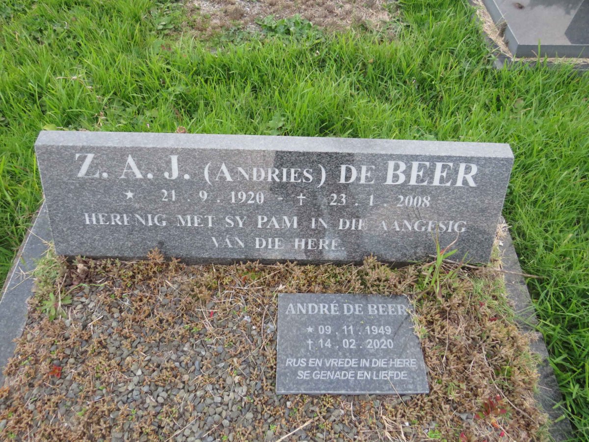 BEER Z.A.J., de 1920-2008 :: DE BEER Andre 1949-2020  