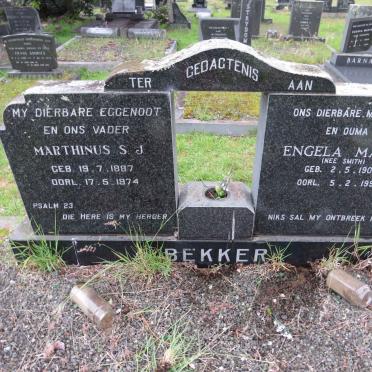 BEKKER Marthinus S.J. 1887-1974 & Engela Maria SMITH 1908-1995