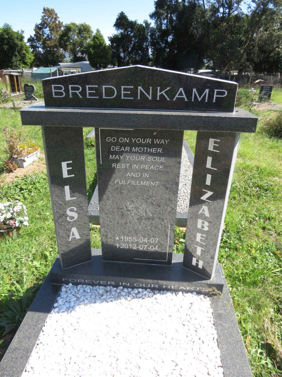 BREDENKAMP Elsa Elizabeth 1955-2012