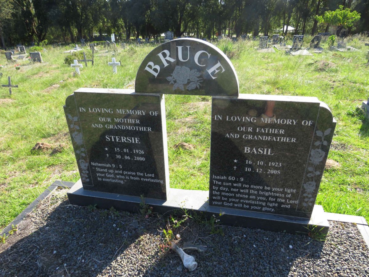 BRUCE Basil 1923-2005 &amp; Stersie 1926-2000