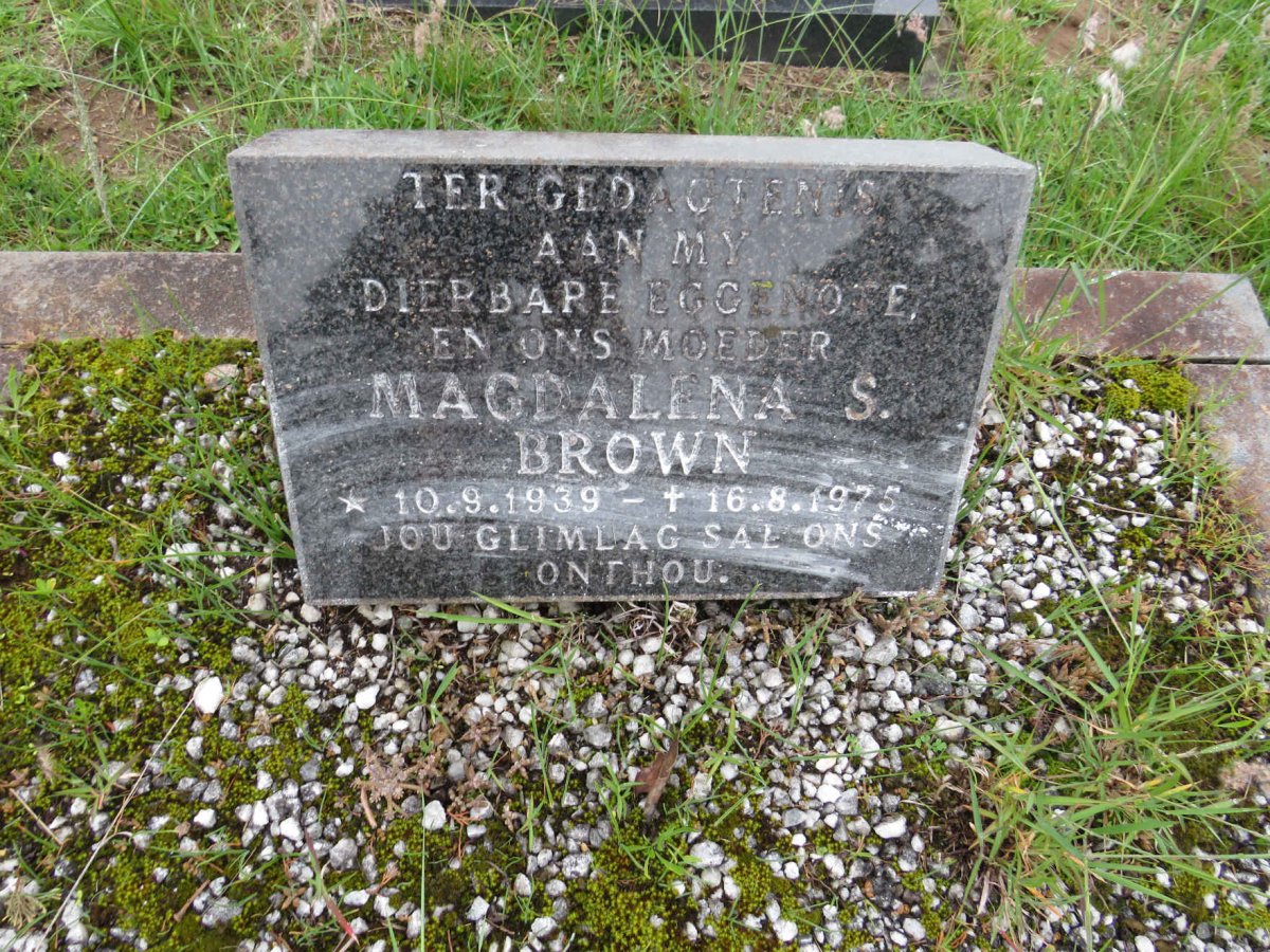 BROWN Magdalena S. 1939-1975