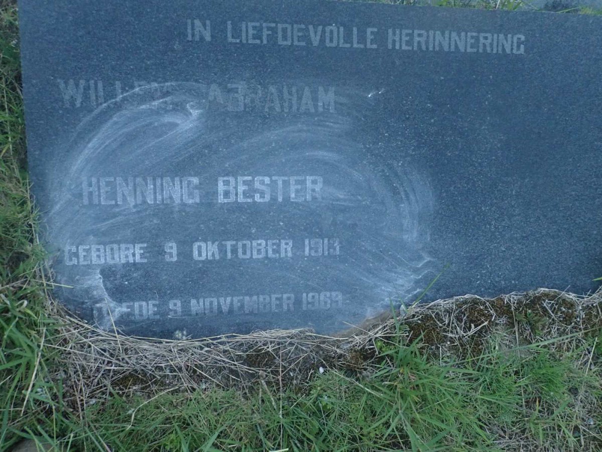 BESTER Willem Abraham Henning 1913-1969