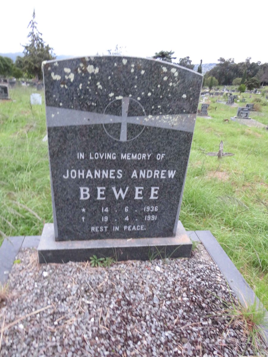 BEWEE Johannes Andrew 1936-1991