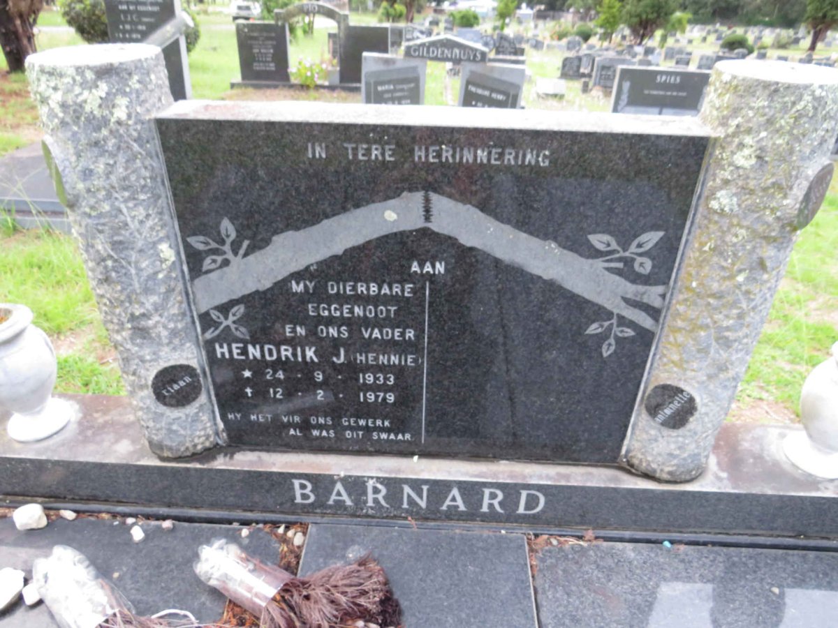 BARNARD Hendrik J. 1933-1979